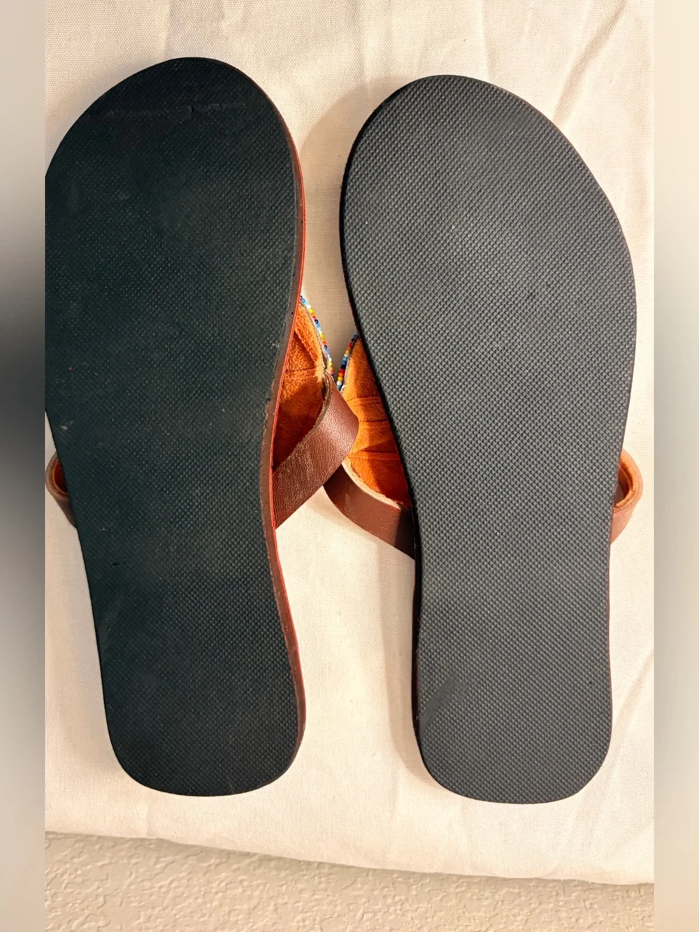 Africa Leather Multicolor Beaded Women’s Sandals
